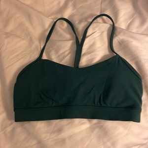 Lululemon dark green flow Y bra